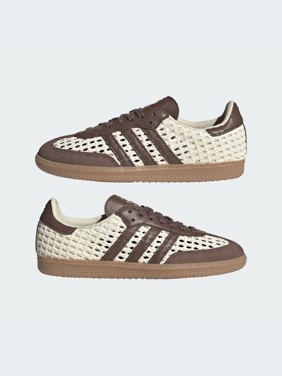 adidas Shoes - adidas Women’s Samba OG Shoes (Cream White / Earth Strata / Gold Metallic)
